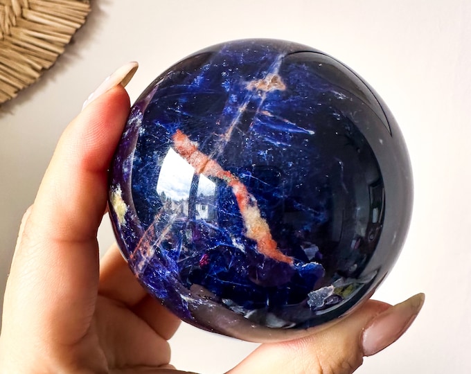 Large Blue Sodalite crystal sphere healing crystal home decor