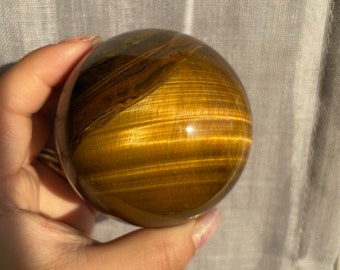 Tigers eye sphere | Rare found IRON tigers eye sphere home decoration |high quality crystal | birthstone gifts| wedding anniversary gift