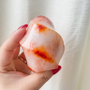 Carnelian crystal flame |Carnelian stone home decoration | carnelian stone healing crystal | birthstone gifts| wedding anniversary gift