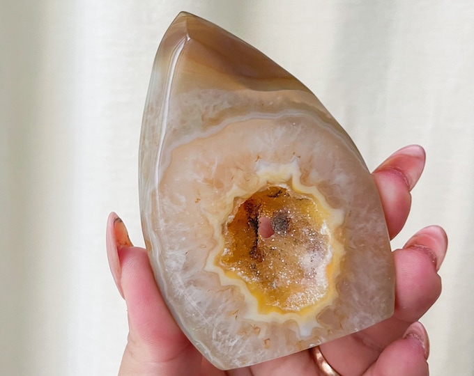 Druzy agate Freeform natural crystal ornament home decoration