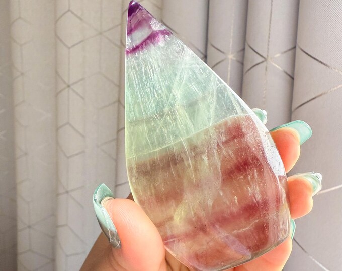 Green fluorite flame point healing crystal home decoration meditation | gift for her |gift for him |crystal gift