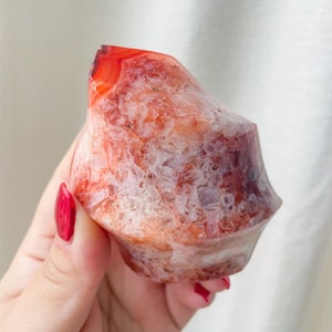 Carnelian crystal flame |Carnelian stone home decoration | carnelian stone healing crystal | birthstone gifts| wedding anniversary gift