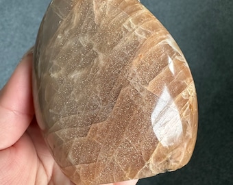 Rare Moonstone with sunstone freeform Healing Crystal home decor