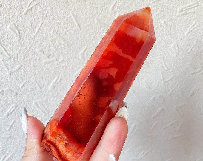 Carnelian crystal tower | Carnelian tower home decoration | carnelian stone  healing crystal | birthstone gifts| wedding anniversary gift