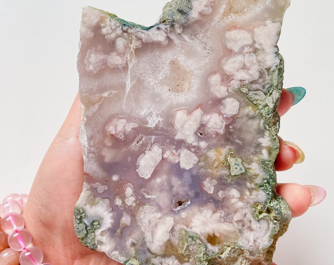 Rare flower agate crystal |cherry blossom agate home decoration | flower agate specimen | healing crystal | birthday gift|anniversary gift