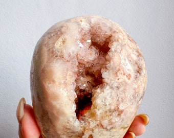 Druzy pink amethyst flower agate free form natural crystal ornament home decoration