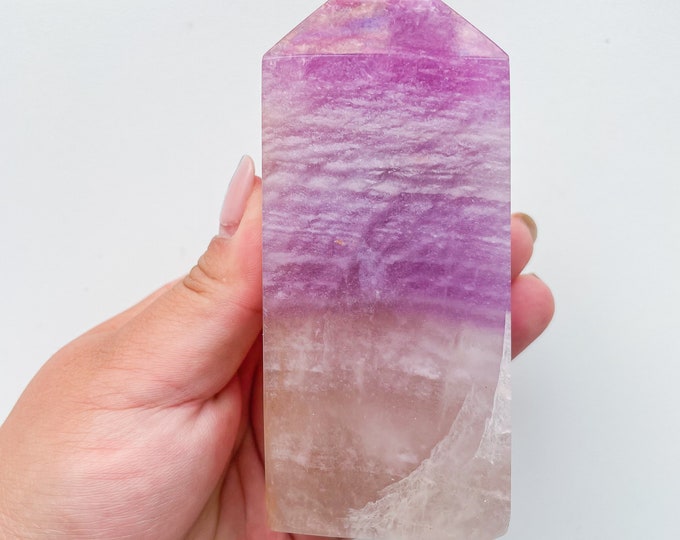 Fluorite crystal towers healing crystal home decoration | premium snowflake fluorite crystal tower