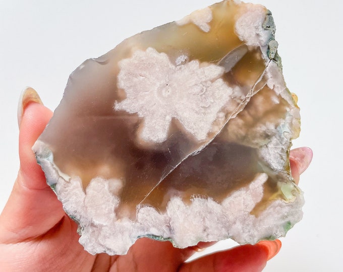 Rare flower agate crystal |cherry blossom agate home decoration | flower agate specimen | healing crystal | birthday gift|anniversary gift