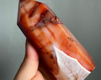 Carnelian crystal tower | Carnelian stone home decoration | carnelian stone healing crystal | birthstone gifts| wedding anniversary gift
