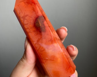 Carnelian crystal tower | Carnelian stone home decoration | carnelian stone healing crystal | birthstone gifts| wedding anniversary gift