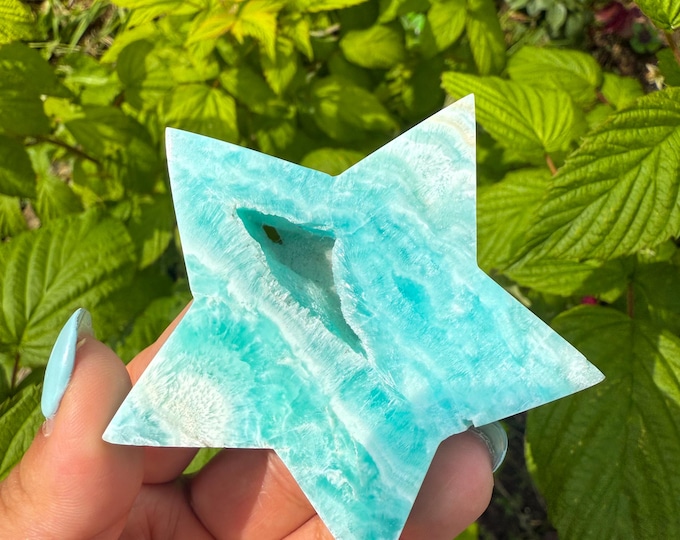 Blue aragonite Crystal Star - Home Decoration | Healing Crystal Decor