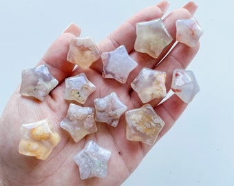 Crystal star | premium gem quality cherry blossom agate star