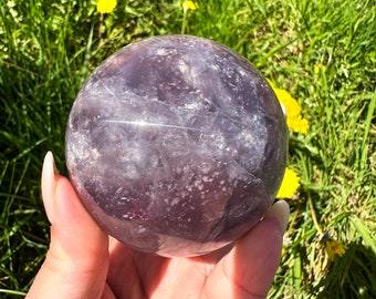 Extraordinary Galaxy fluorite | Purple with Mica crystal sphere | premium crystal sphere | healing crystal home decor