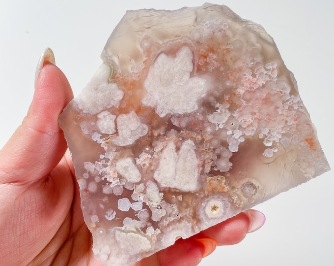Rare flower agate crystal |cherry blossom agate home decoration | flower agate specimen | healing crystal | birthday gift|anniversary gift