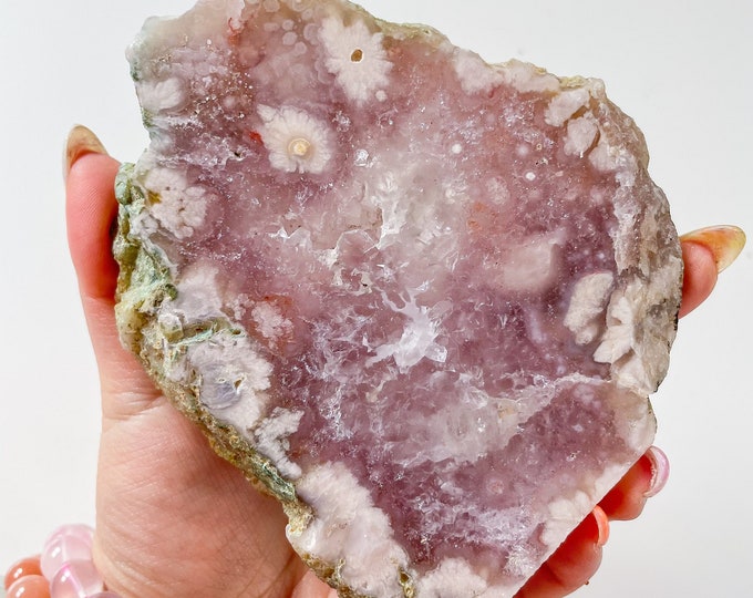 amethyst flower agate crystal |high quality crystal decoration | flower agate specimen | healing crystal | birthday gift|anniversary gift
