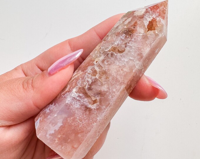 flower agate (PP) Crystal tower | flower agate crystal tower healing crystal home decor |crystal gift |unique home decor|