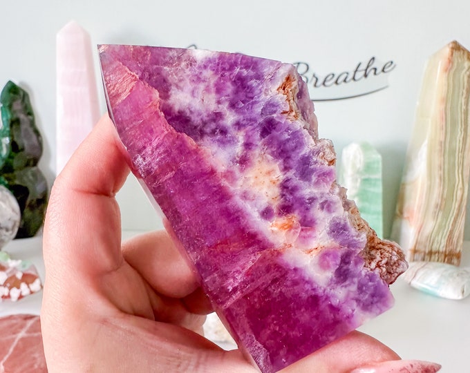 Pink-Purple Fluorite Tower - High Quality Crystal Home Decor - Healing Properties and Eye-Catching Design