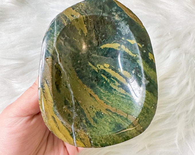 Ocean Jasper crystal bowl | crystal bowl| crystal home decor