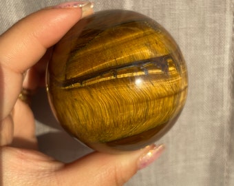 Tigers eye sphere | Rare found IRON tigers eye sphere home decoration |high quality crystal | birthstone gifts| wedding anniversary gift