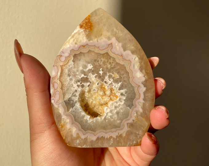 Druzy agate Freeform natural crystal ornament home decoration