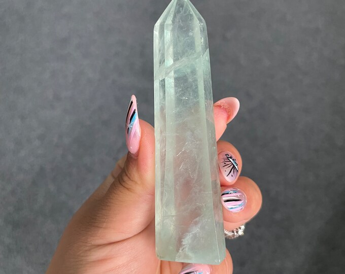 Fluorite crystal towers healing crystal home decoration | premium snowflake fluorite crystal tower
