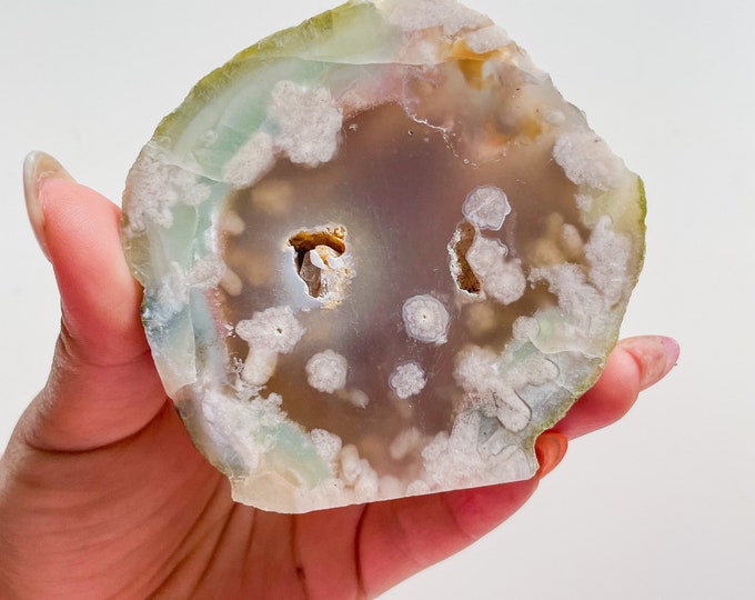 Rare flower agate crystal |cherry blossom agate home decoration | flower agate specimen | healing crystal | birthday gift|anniversary gift