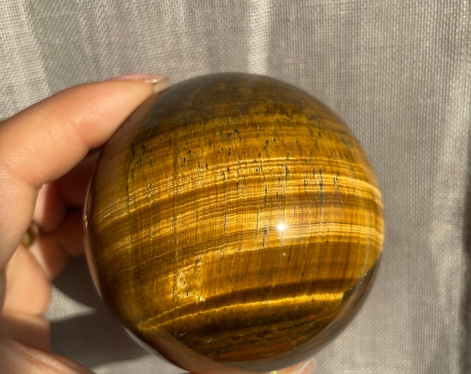 Tigers eye sphere | Rare found IRON tigers eye sphere home decoration |high quality crystal | birthstone gifts| wedding anniversary gift
