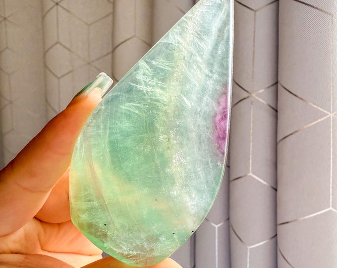Green fluorite flame point healing crystal home decoration meditation | gift for her |gift for him |crystal gift