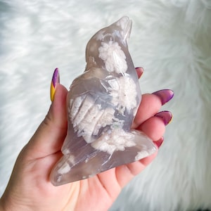 flower agate bird crystal sculpture hand carving natural crystal ornament home decoration