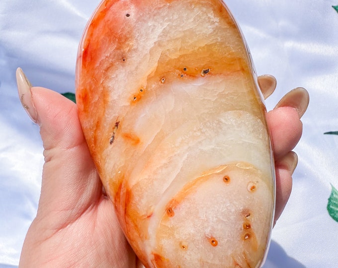 Carnelian crystal freeform | Carnelian stone home decoration | carnelian stone healing crystal | birthstone gifts| wedding anniversary gift