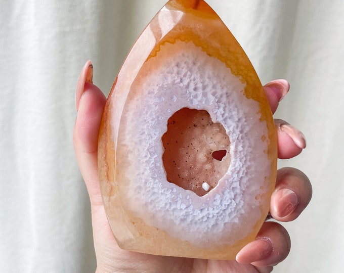 Druzy carnelian Freeform natural crystal ornament home decoration
