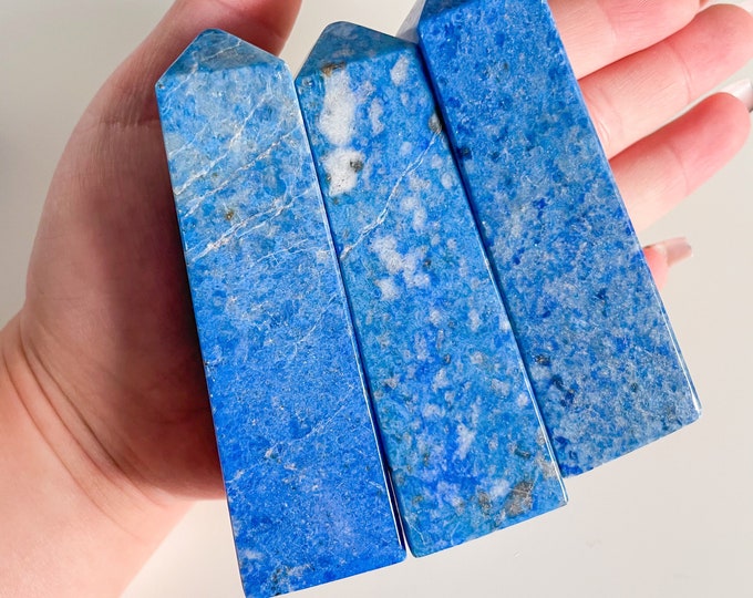 Azurite crystal tower medium crystal tower healing crystal healing journey home decoration