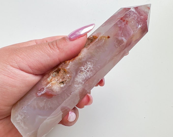 flower agate (PP) Crystal tower | flower agate crystal tower healing crystal home decor |crystal gift |unique home decor|