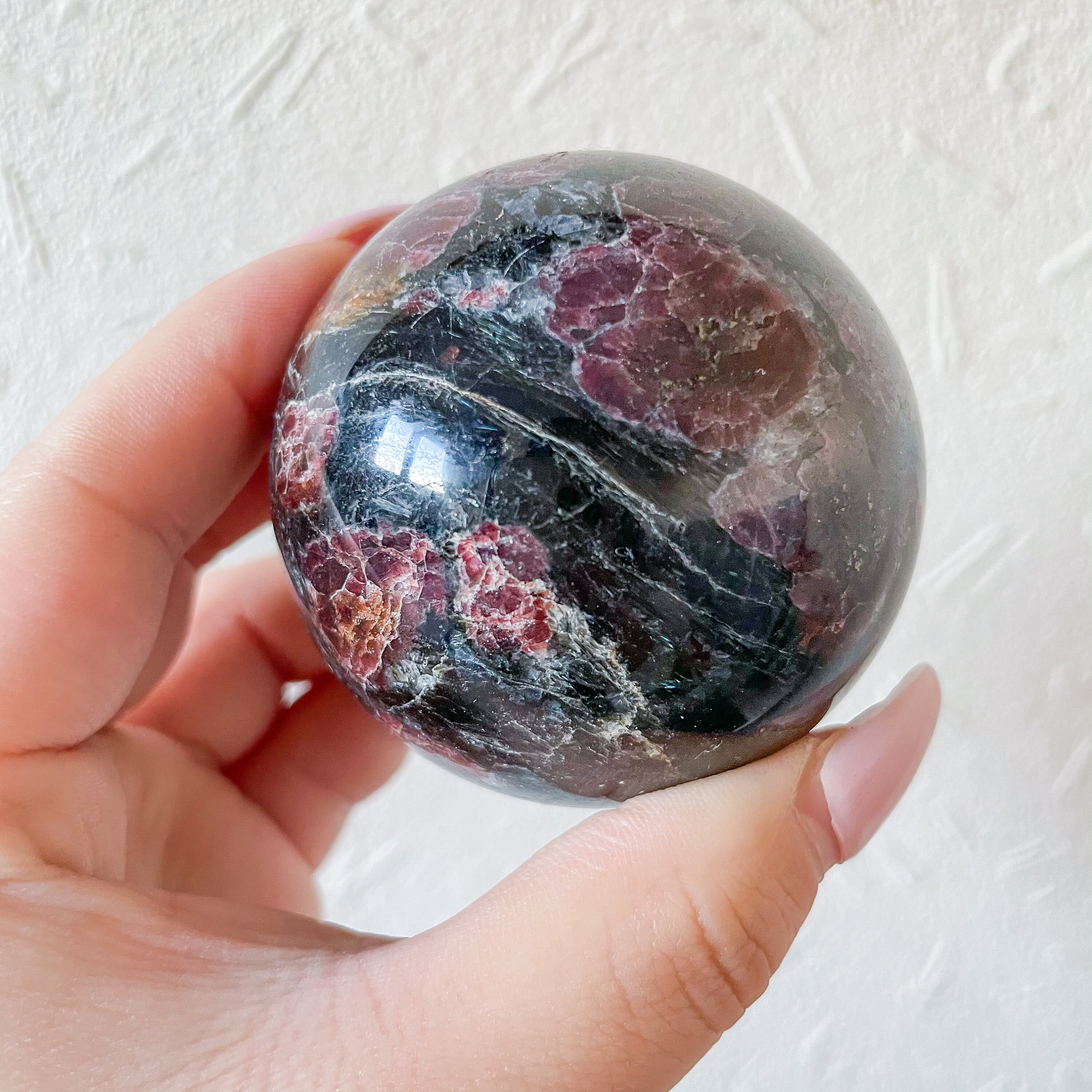 with astrophyllite sphere healing crystal home decor Etsy