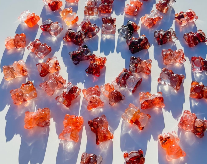 Crystal teddy bear | premium hematoid quartz crystal teddy bear