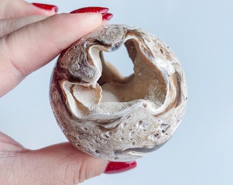 Chocolate calcite sphere | healing crystal home decoration |rare crystal specimen | birthstone gifts| wedding anniversary gift