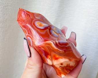 Carnelian crystal flame | Carnelian stone home decoration | carnelian stone healing crystal | birthstone gifts| wedding anniversary gift