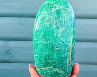 Shimmery Amazonite High quality crystal freeform healing crystal home decor