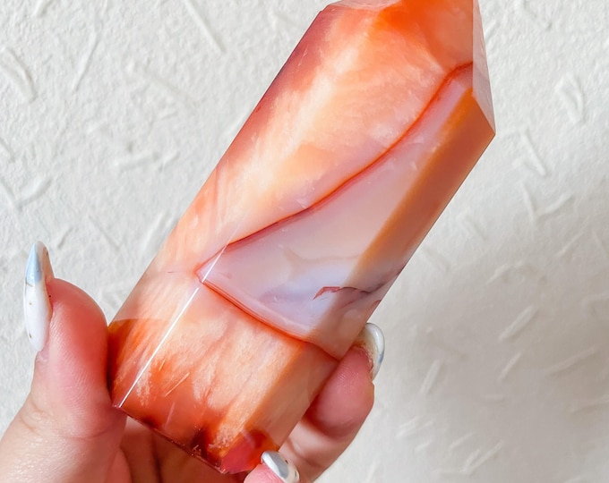Carnelian crystal tower | Carnelian tower home decoration | carnelian stone  healing crystal | birthstone gifts| wedding anniversary gift