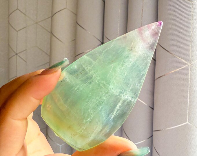 Green fluorite flame point healing crystal home decoration meditation | gift for her |gift for him |crystal gift