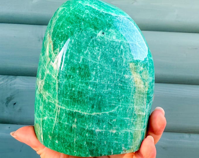Shimmery Amazonite High quality crystal freeform healing crystal home decor