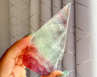 Green fluorite flame point healing crystal home decoration meditation | gift for her |gift for him |crystal gift