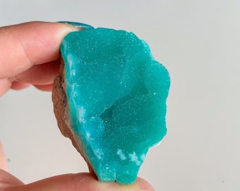 Blue aragonite with azurite and calcite rare crystal specimen