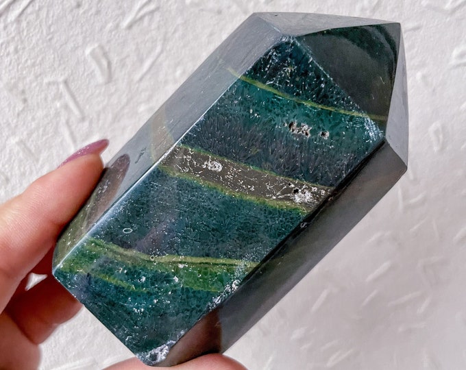 Ocean Jasper crystal tower healing crystal home decor