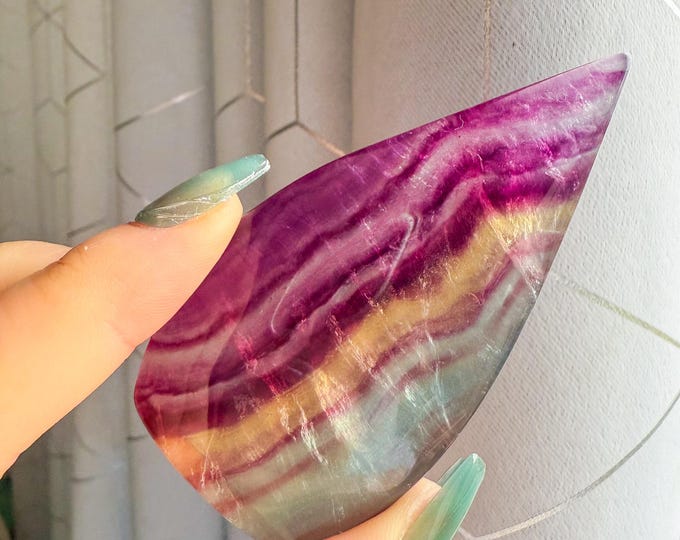 Green fluorite flame point healing crystal home decoration meditation | gift for her |gift for him |crystal gift