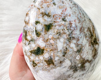 Ocean Jasper with Blue chalcedony crystal freeform healing crystal home decor