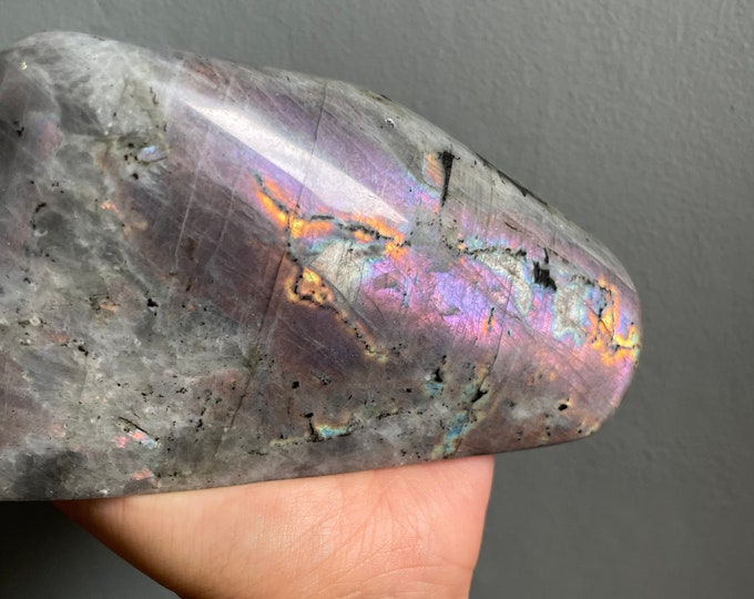 Rare purple Labradorite freeform Healing Crystal home decor