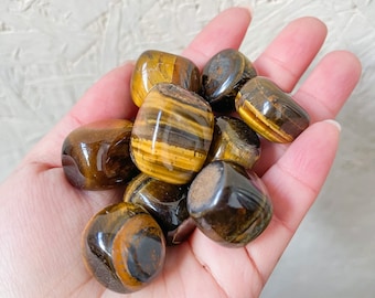 Tigers eye stone polished crystal Tumblestone Healing Crystals