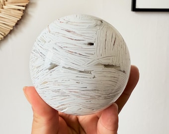 Snow agate crystal sphere| druzy white agate | snow mountain white agate crystal gift | crystal  home decoration |birthday gift
