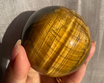 Tigers eye sphere | Rare found IRON tigers eye sphere home decoration |high quality crystal | birthstone gifts| wedding anniversary gift